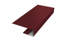 J-Профиль 12мм 0,5 Satin с пленкой RAL 3005 красное вино (2м)